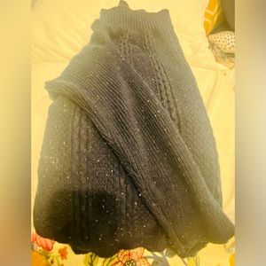 Cozy Casual 3x Navy Blue off the shoulder Sweater